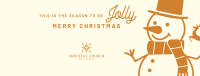 Christmas Snowman Facebook cover Image Preview