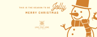 Christmas Snowman Facebook Cover Image Preview