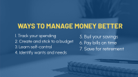 Ways to Manage Money Facebook Event Cover Design