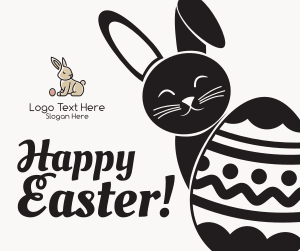 Cute Easter Egg Bunny Facebook post