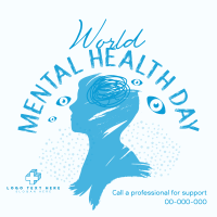 Support Mental Health Instagram Post Design
