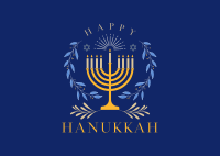Happy Hanukkah Postcard Image Preview