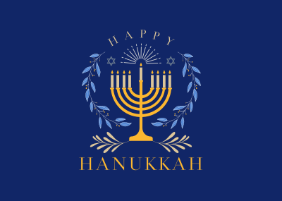 Happy Hanukkah Postcard Image Preview