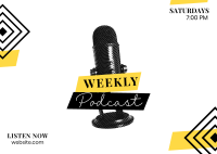 Weekly Podcast Postcard Design