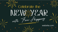 New Year Shipping Deals Facebook Event Cover Design