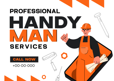 Professional Handyman Postcard Image Preview