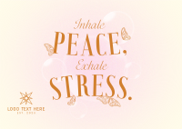 Relaxation Breathing  Quote Postcard Design