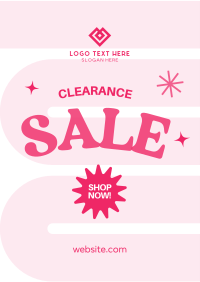Cute Y2K Clearance Sale Flyer Design