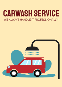 Carwash Professionals Poster Design