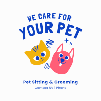 We Care For Your Pet Instagram Post Design