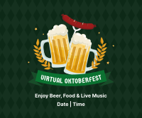 Virtual Oktoberfest Badge Facebook Post Design