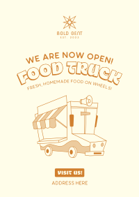 Retro Food Truck Festival Poster Image Preview