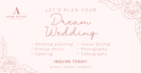 Minimal Floral Wedding Facebook ad Image Preview