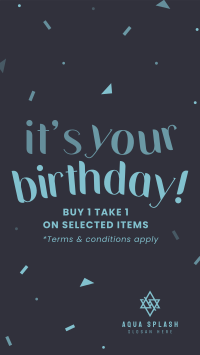 Birthday Confetti Shapes TikTok Video Image Preview