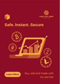 Secure Cryptocurrency Exchange Flyer Image Preview