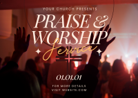 Praise & Worship Postcard Design