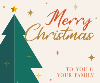 Christmas Tree Greeting Facebook Post Design
