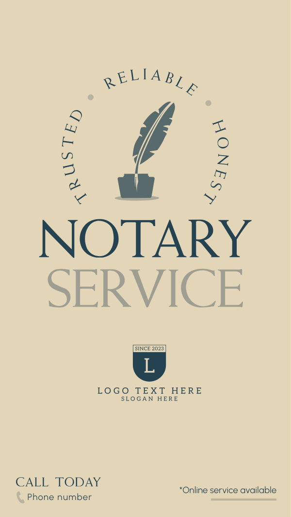 The Trusted Notary Service Instagram Story Design Image Preview