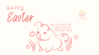 Easter Bunny Greeting Zoom Background Image Preview