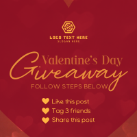 Valentine's Giveaway Linkedin Post Design