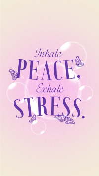 Relaxation Breathing  Quote Instagram Story Design