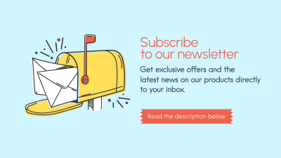 Subscribe To Newsletter Facebook event cover Image Preview