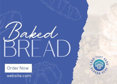 Baked Bread Bakery Postcard Image Preview