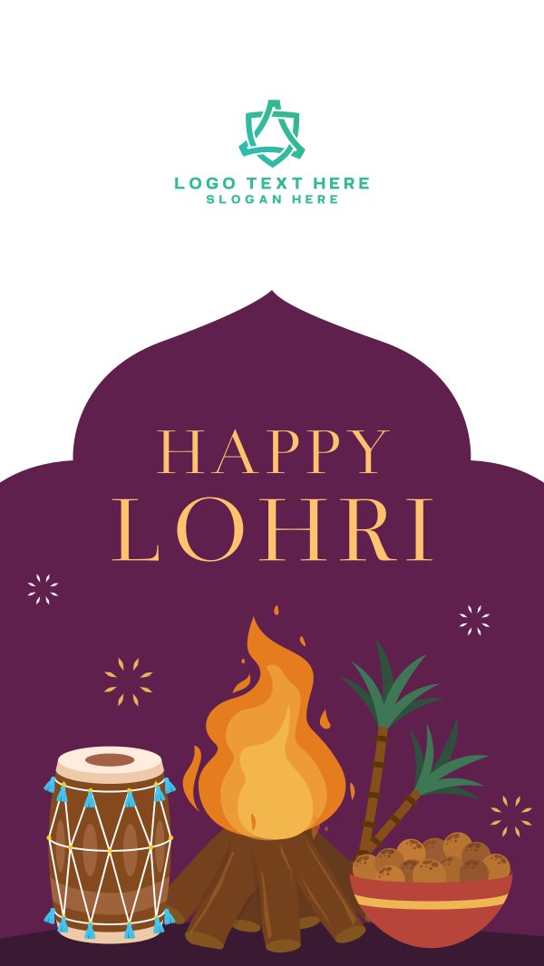 Magical Lohri Facebook Story Design Image Preview