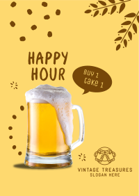 Happy Hour Buy 1 Get 1 Flyer Image Preview