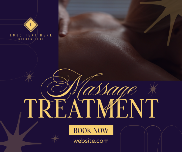 Hot Massage Treatment Facebook Post Design
