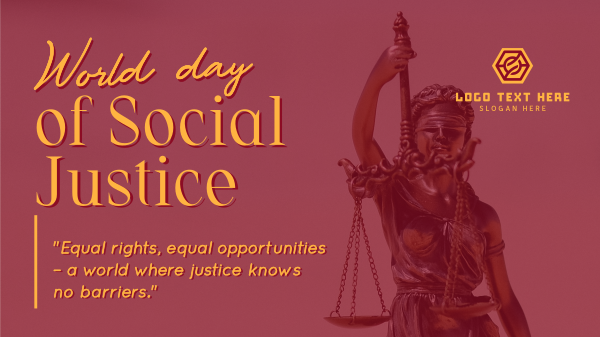 World Social Justice Day Facebook Event Cover Design
