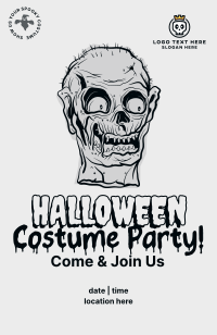 Zombie Head Invitation Image Preview