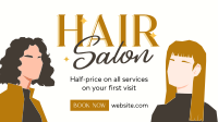 Fancy Hair Salon Facebook Event Cover Design