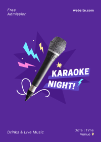 Karaoke Night Blast Poster Design