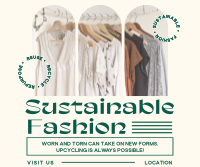 Minimalist Sustainable Fashion Facebook Post Design