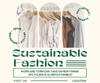 Minimalist Sustainable Fashion Facebook Post Preview