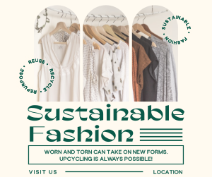 Minimalist Sustainable Fashion Facebook post Image Preview