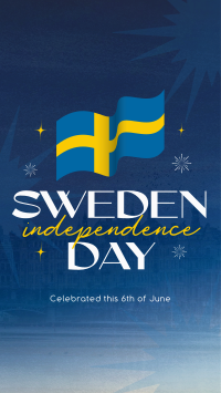 Modern Sweden Independence Day Facebook Story Design