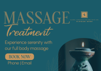 Massage Treatment Wellness Postcard Design