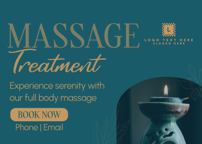 Massage Treatment Wellness Postcard Image Preview