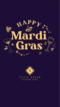 Mardi Gras Toast Facebook story Image Preview