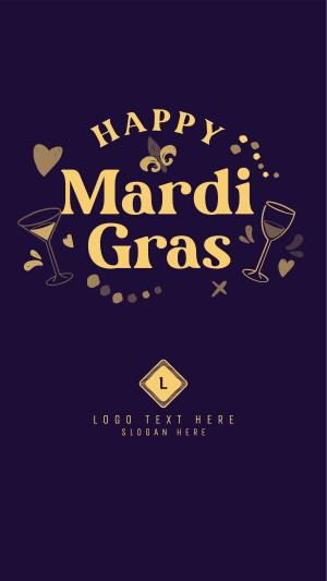 Mardi Gras Toast Facebook story Image Preview