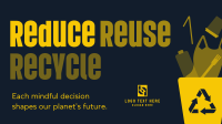 Reduce Reuse Recycle Waste Management Facebook Event Cover Design