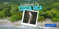 Paradise At Costa Rica Twitter Post Design
