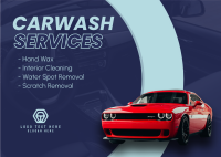 Carwash Offers Postcard Image Preview