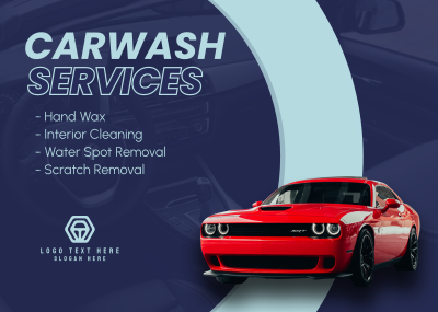 Carwash Offers Postcard Image Preview