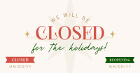 Holiday Closing Badge Facebook Ad Design