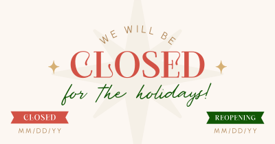 Holiday Closing Badge Facebook ad Image Preview