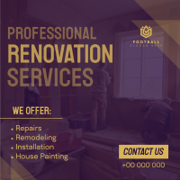 Pro Renovation Service Instagram post Image Preview