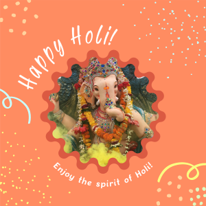 Happy Holi Festival Instagram post